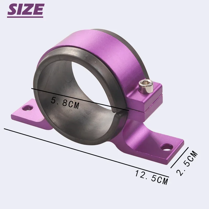 Staffa per pompa carburante per auto da 50 mm Staffa di fissaggio per pompa olio esterna singola Pompa per carburante per auto da corsa Supporto per