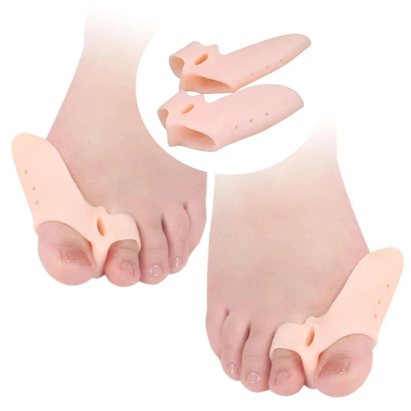 

10Pairs Feet Care Silicone Separator Overlapping Toe Hammer Gel Hallux Valgus Corrector Orthosis Splitter Protector Straightener