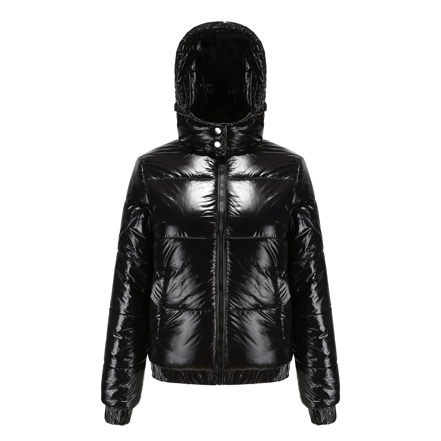 

Street Faion Women's Casual down Cotton Jaet Zipper Coat Long Sve Autumn Winter Warm Hooded Regular Fit Color