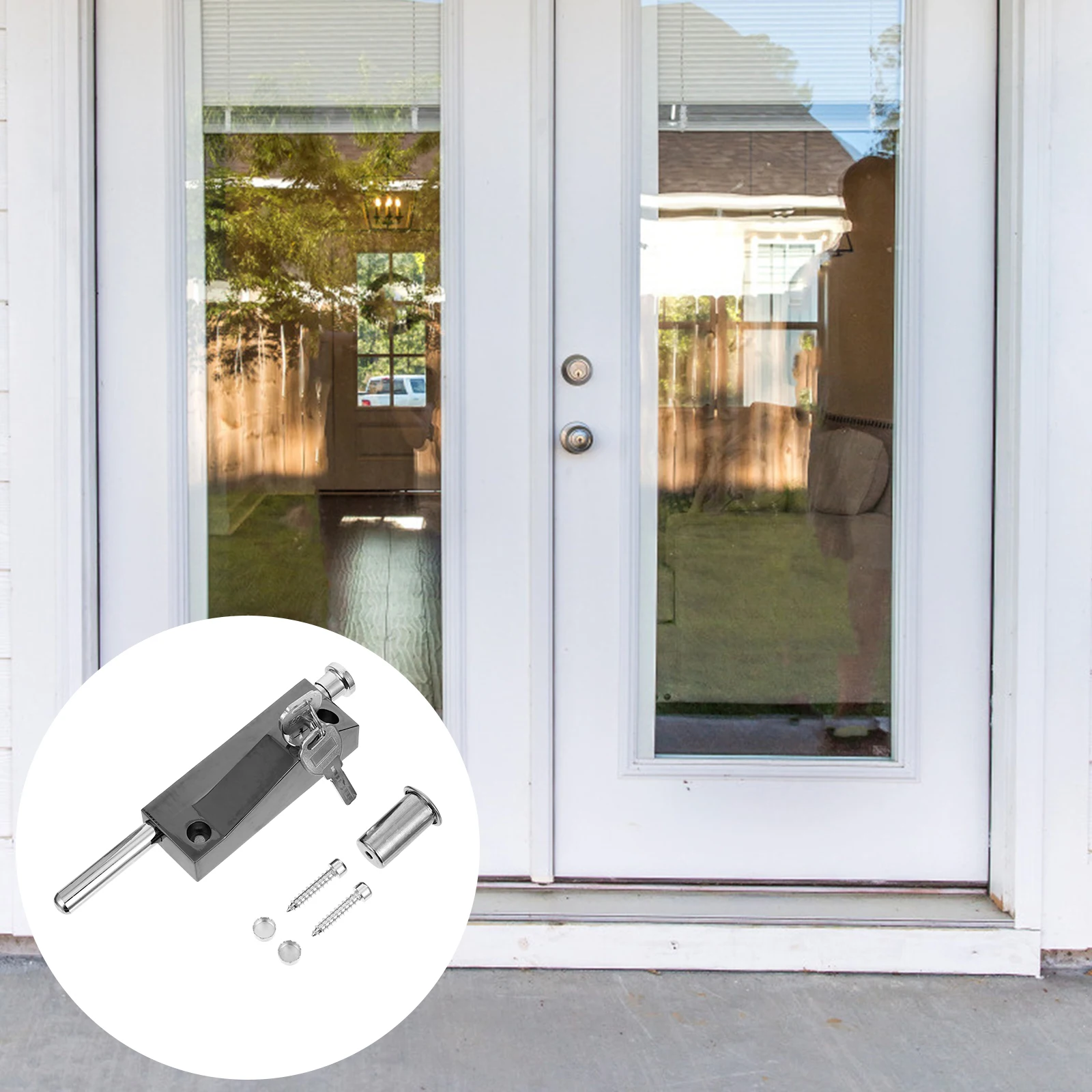 

Door Zinc Alloy Security Slide Bolt Latch Durable Sturdy Corrosion Resistant Surface Rust Prevention Smooth Polished