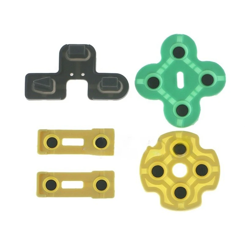 YuXi 1SET For PS2 Conductive Adhesive Buttons Replacement Controller Silicone Conductive Rubber Pad Key Pads Button Rubber Mat