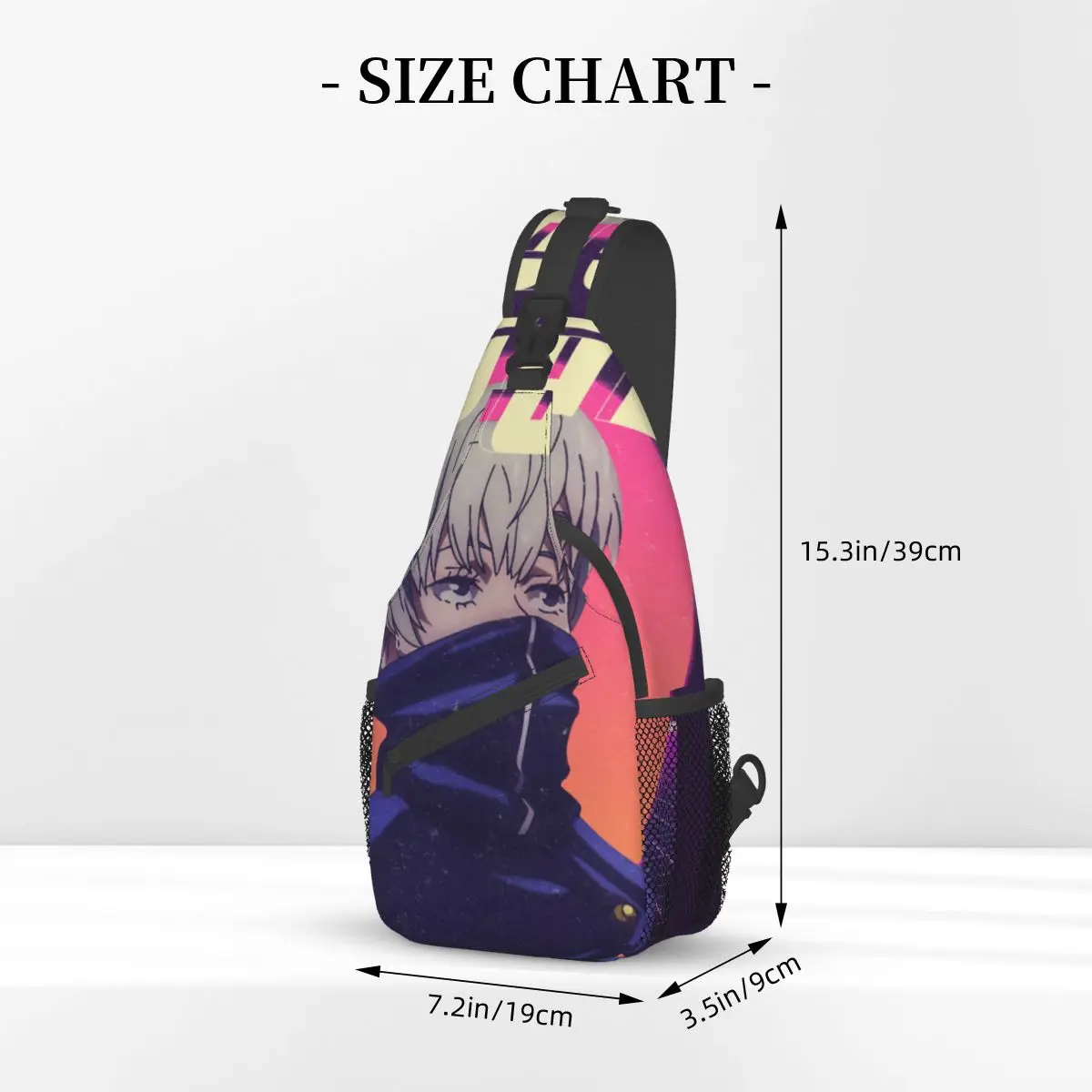 Toge Inumaki Jujutsu Kaisen Sling Bag Chest Crossbody Shoulder Sling Backpack Travel Hiking Daypacks Anime Cool Pack