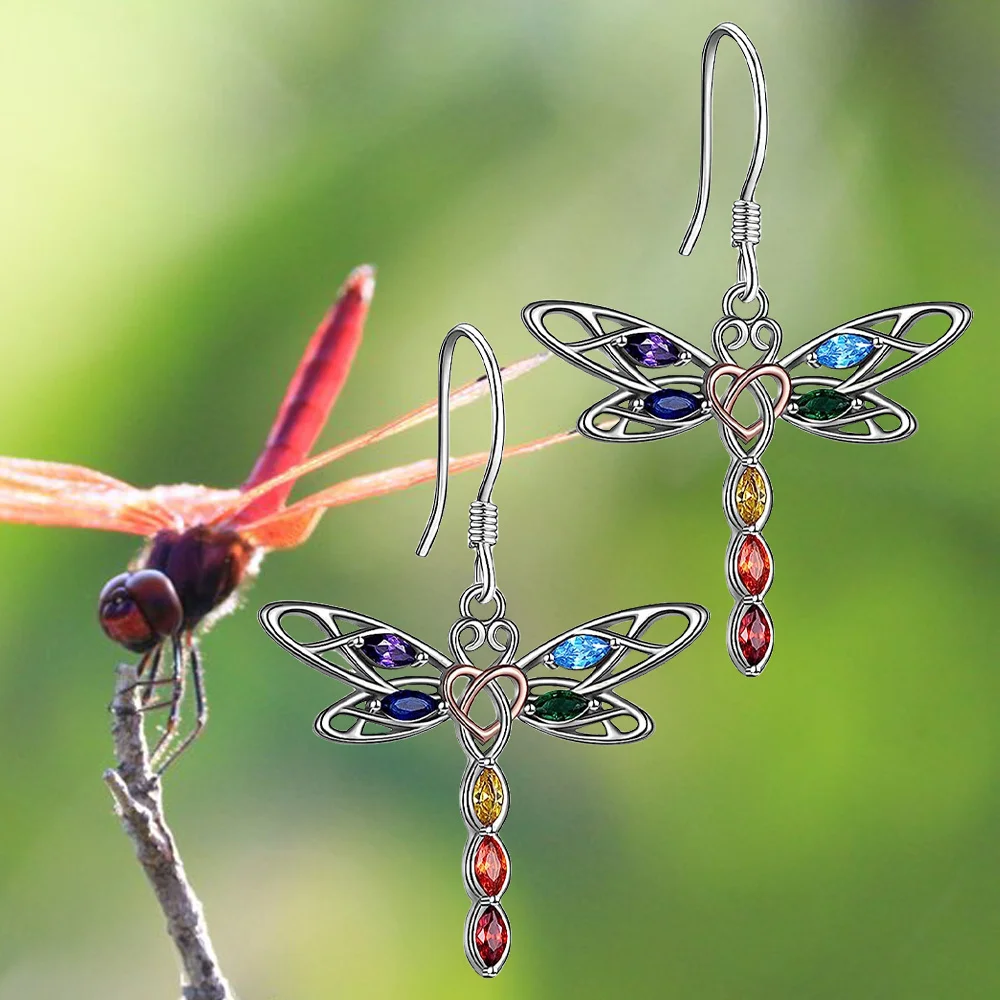 Charming Dragonfly Stud Earrings - Colorful & Playful Design Perfect for Birthdays & Christmas Anniversary Party Gifts, Jewelry