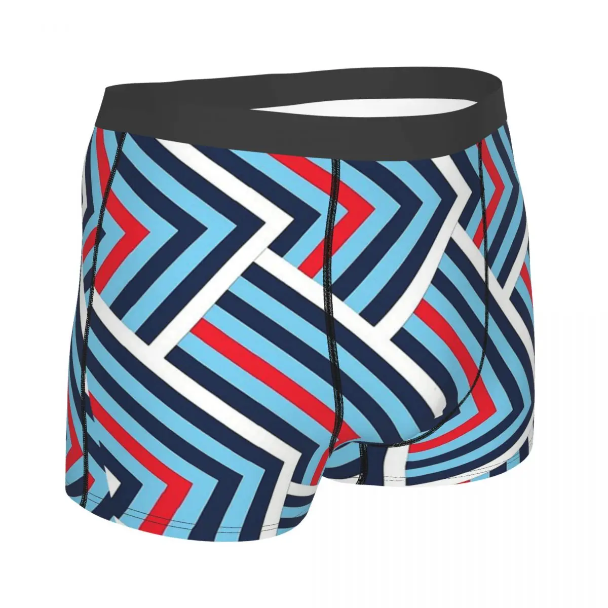 Cuecas Boxer estampadas masculinas, Roupa Interior Padrão de Cores Corridas, Roupa Interior do Carro Altamente Respirável, Ideia Presente de Qualidade Superior