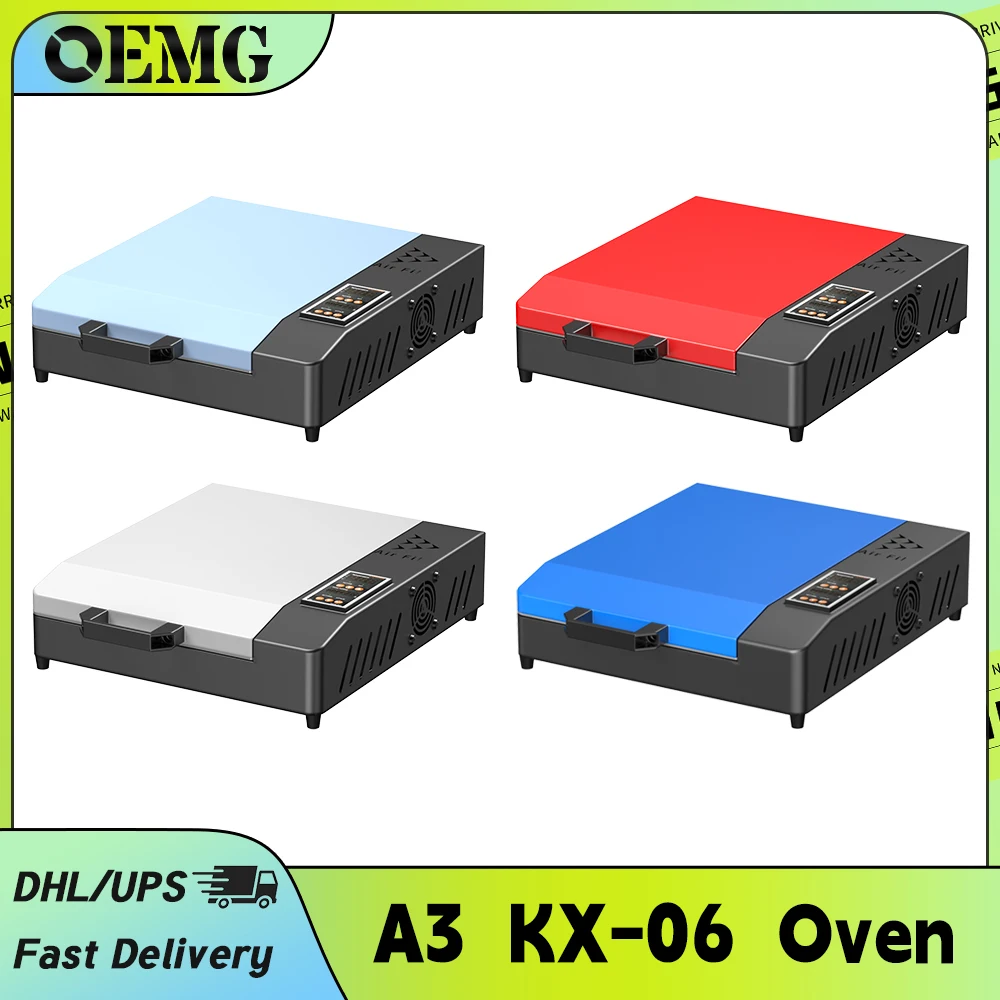 Oven Pengering Film DTF OEMG A3 untuk Transfer Langsung Kaos, Pengerasan Film PET, Bubuk Perekat Panas dengan Kontrol Suhu