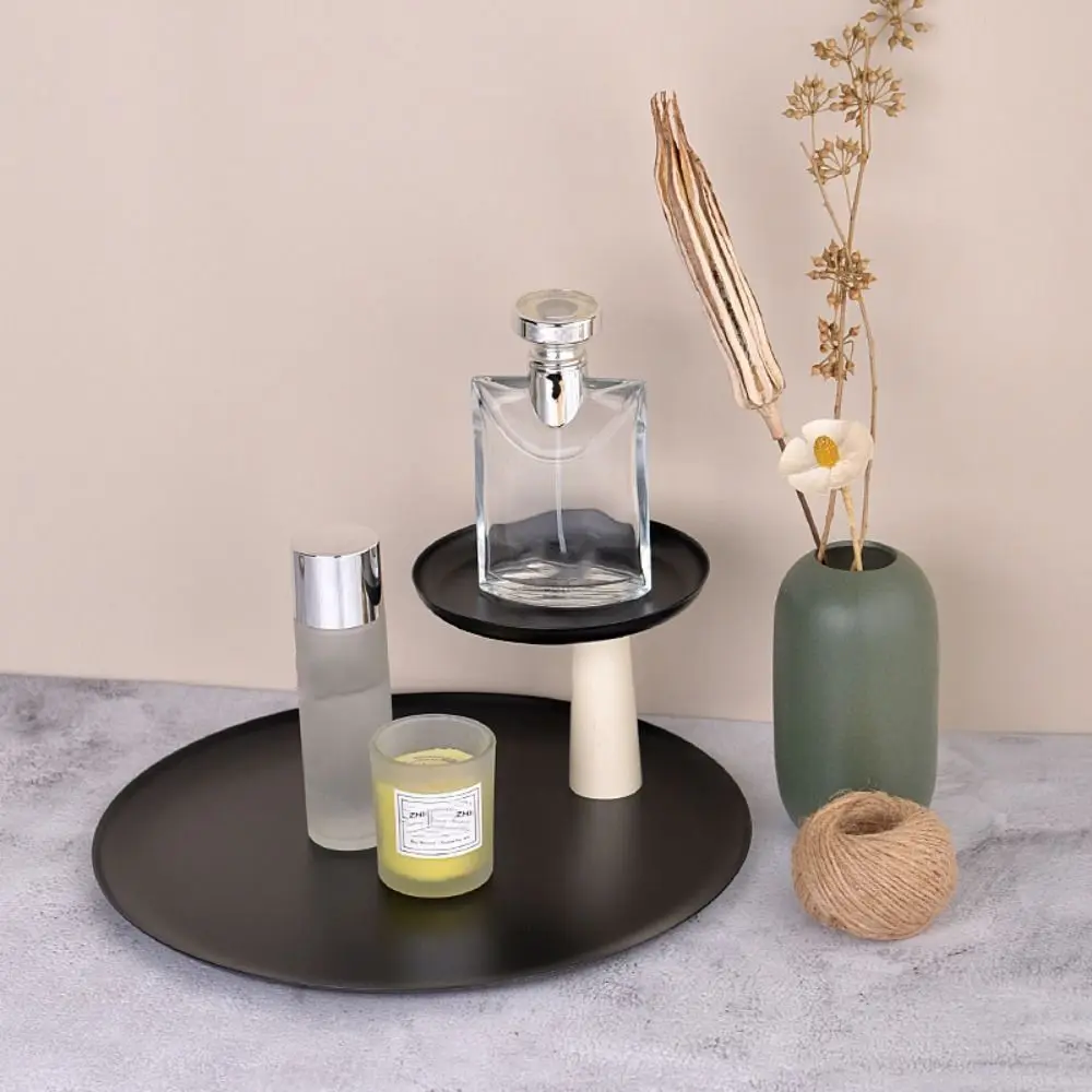 

Двухслойный лоток для хранения косметики, круглая простая полка для хранения ювелирных изделий, съемная креативная тарелка для демонстрации ювелирных изделий, вход