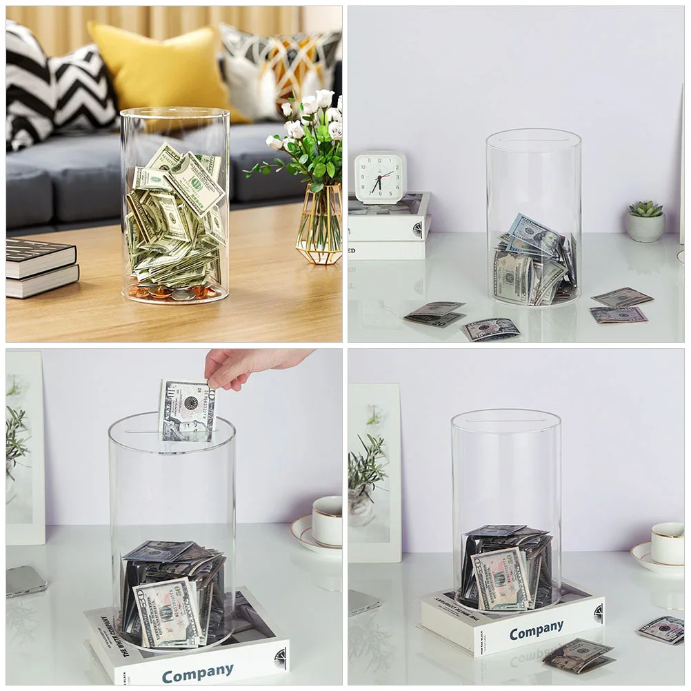 Acryl-Spardose, klares Sparschwein, transparenter Münzbehälter, Heimdekoration, Mehrzweck-Spartopf für Erwachsene, Sparschwein