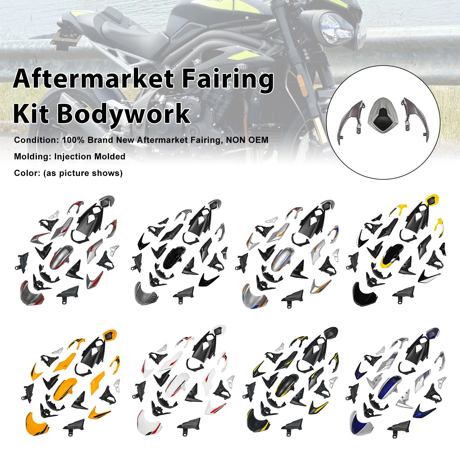 Kit Carene a Iniezione Topteng per Street Triple 765 R/RS 2020 2021 2022