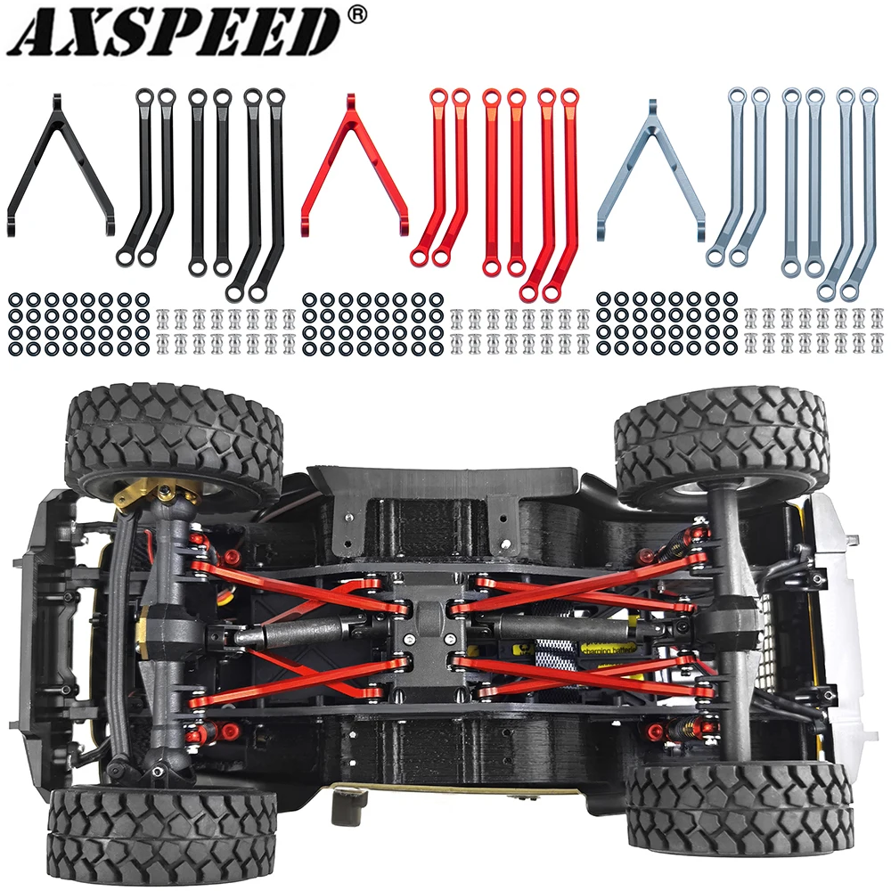 

AXSPEED Aluminum High Clearance Chassis Links Set for 1/24 RC Crawler Car Axial SCX24 AXI00001 AXI00002 AXI00006 Upgrade Parts