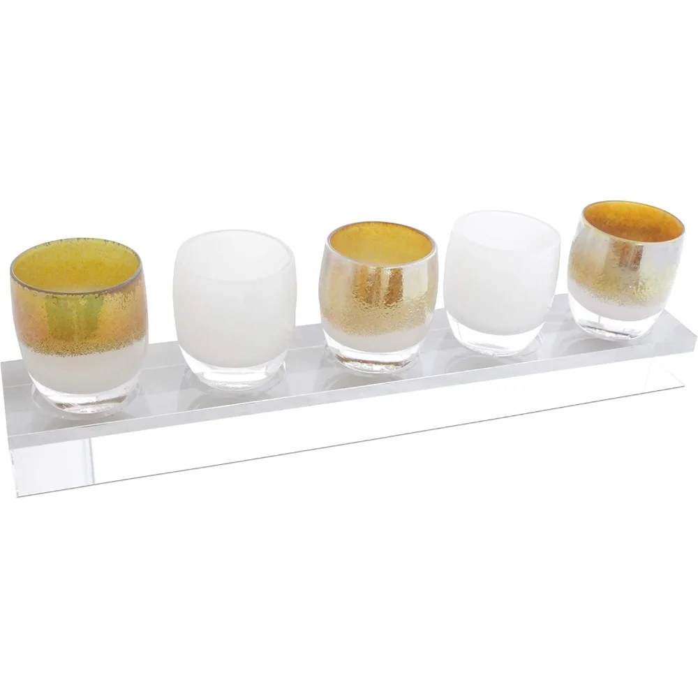 

Allume Votive Tealight Candle Holder - Elegant Solid Square Table Centerpieces Candle Holder for Wedding, Home Decor, Ceremony,