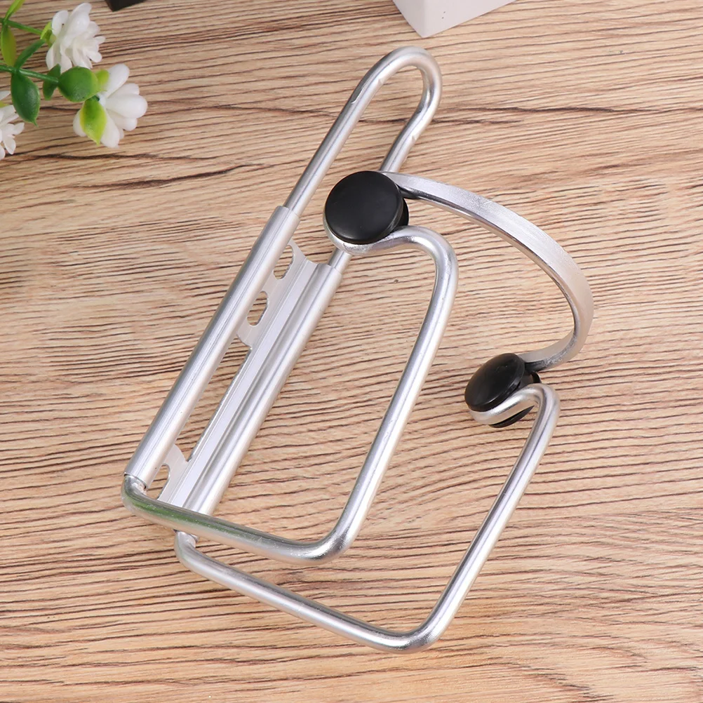 

2Pcs Alloy Water Bottle Holder Durable Lightweight Strong Bike Bottle Cage Holder Rack Silver for Bicycle Motorcycle Electric