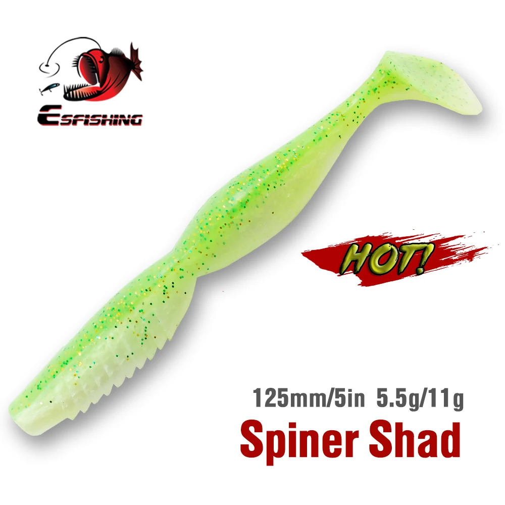 

ESFISHING качественная искусственная блесна, воблер, Shad 100mm125мм, для щуки, баса, т, хвоста, джигггинга, рыболовная приманка