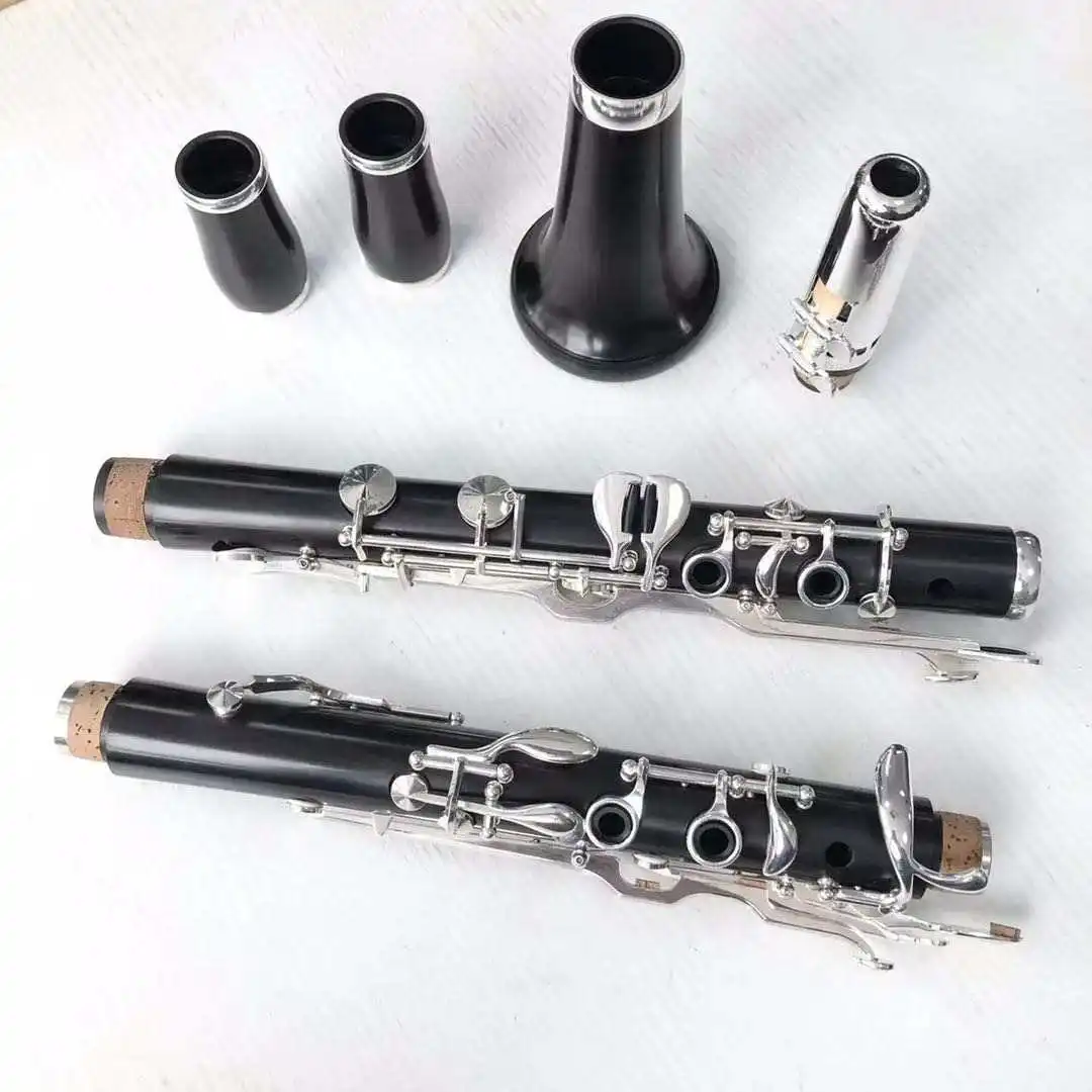 Clarinet German System 20 Key Ebony Bakelite Body Custom Logo Engraving Woodwind Instrument