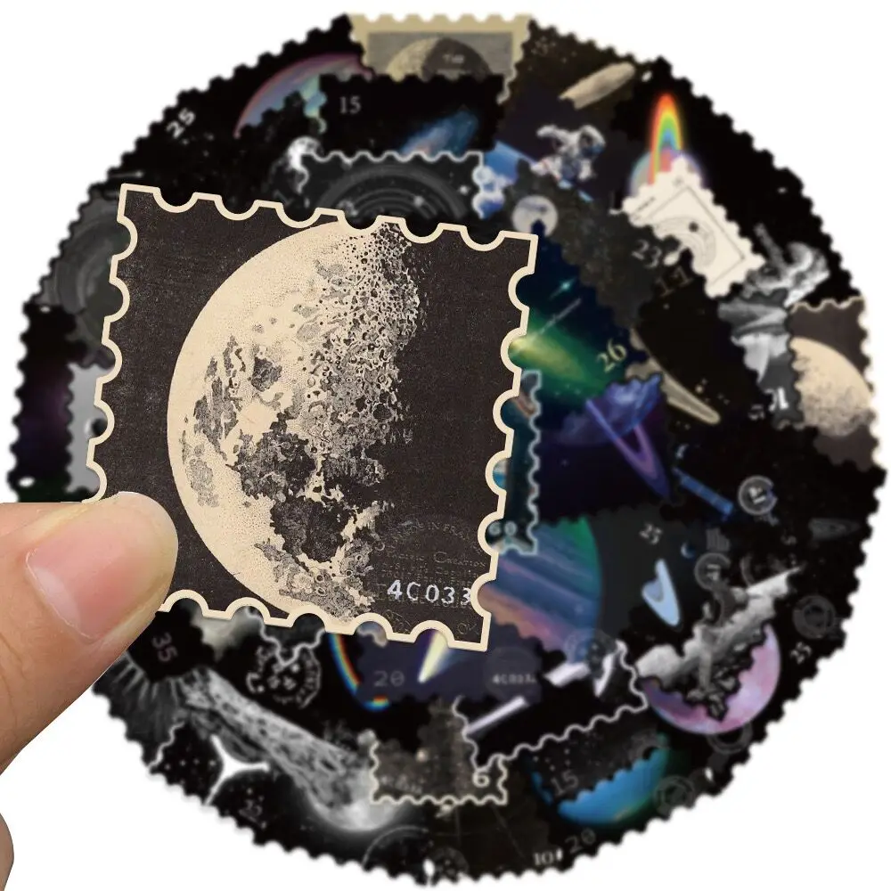 10/50PCS Outer Space galaxy Moon Planet Stickers Aesthetic DIY Bike Travel Luggage Guitar Laptop Waterproof Graffiti Sticker Toy