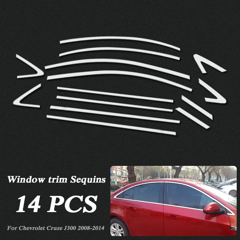 Car Styling Column Sticker For Chevrolet Cruze J300 J400 2008-Presen Window Trim Cover Exterior Body Decoration Chrome Accessory