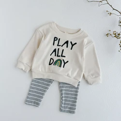 New Baby Suits Baby Boy Clothes Autumn Long Sleeves 2PCS Infant Outfit Kids Girl Tracksuit Top Pants Sets Toddler 0-3 Years