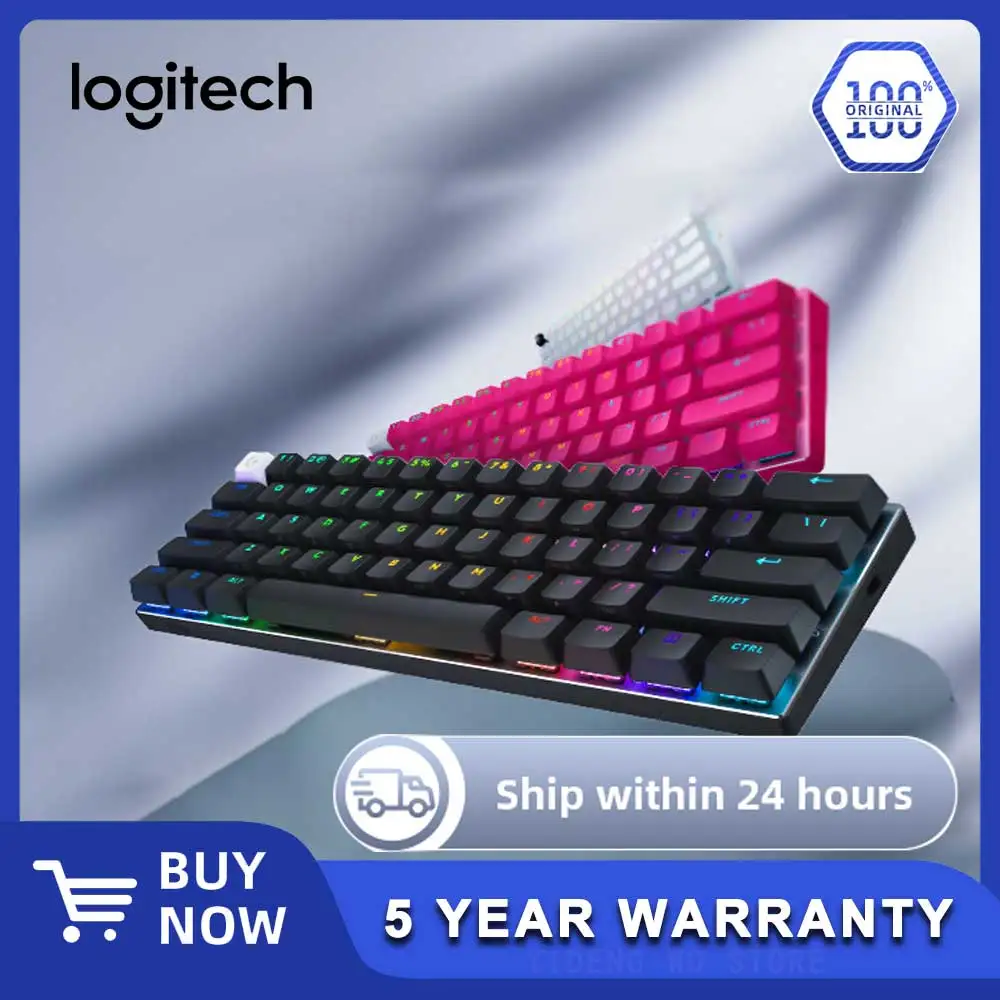 

Беспроводная игровая клавиатура Logitech G PRO X60 Lightspeed, ультракомпактная механическая клавиатура TKL 60% для ПК с ОС Windows, LIGHTSYNC RGB