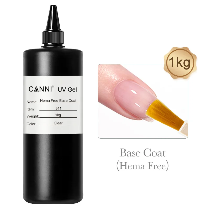 1L Canni HEMA FREE Long Wear Diamond Top Coat Color Nail Gel Polish Refillment Nail Salon Big Volume 1000ml Gel Nail Varnish