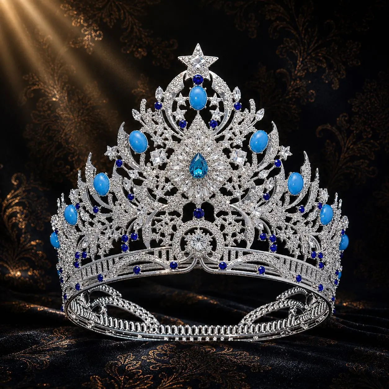NEW Big Luxury Queen Tiaras Beauty Champion Crowns Baroque Pageant Bridal Wedding Tiaras