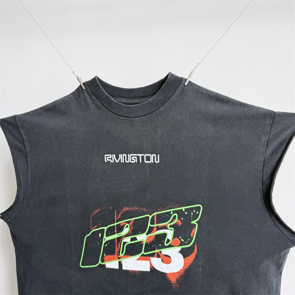 لطيفة غسلها RRR 123 كم قطع تي شيرت الرجال النساء عالية الجودة RRR-123 تانك الأعلى تي شيرت المحملة القمم