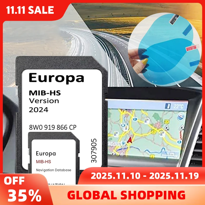

for Audi A/S/RS345 Q/SQ/RSQ25 Car Update Latest 8W0919866CP Version 2024 Europe UK Maps MIB-HS Navigation GPS SD Card Activation