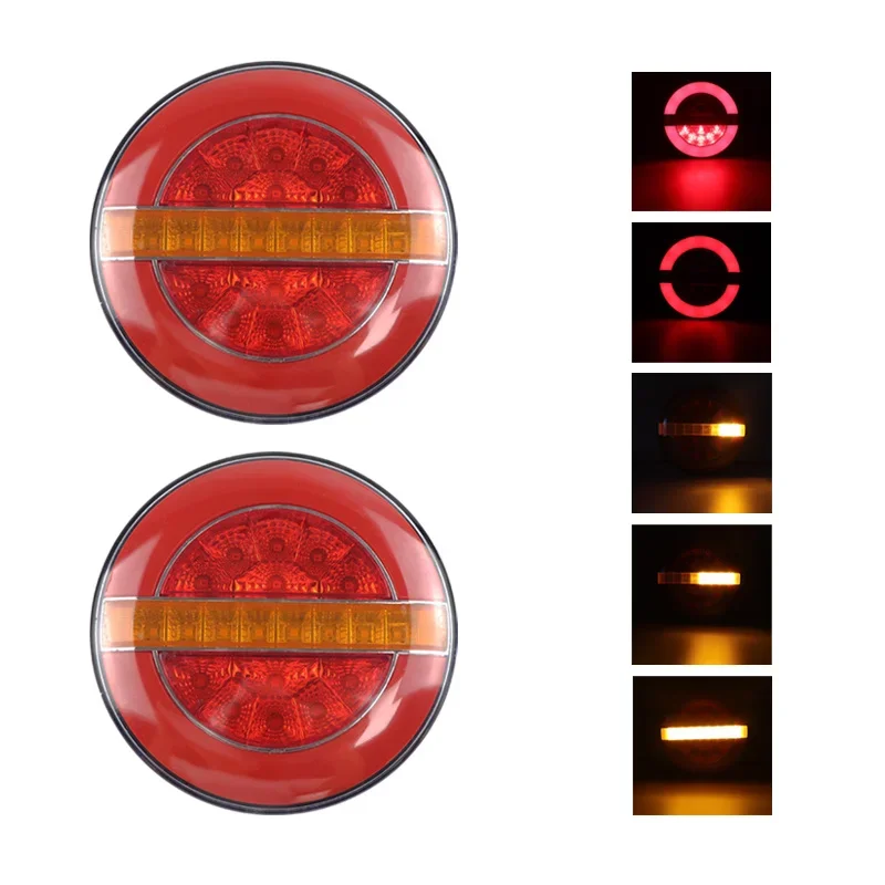 

2X фонарь для грузовика, прицепа, динамический 12 В/24 В, Задний сигнал заднего хода