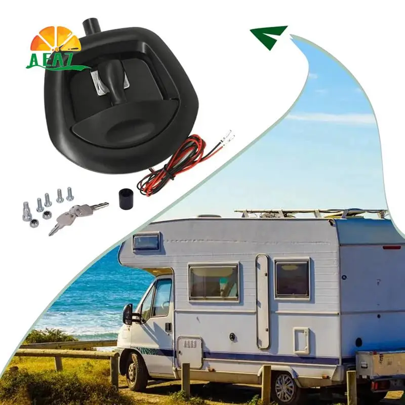 

AEA7-Power Operated Central Locking Handle Whale Tail Lock Recessed Folding T-Style Lock Off-Road Mechanical Door Lock