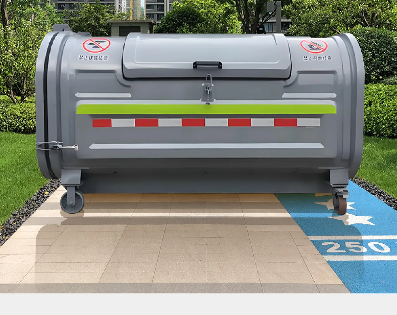 Dumpster Outdoor large carbon steel trailer unloading hook arm type garbage transfer box