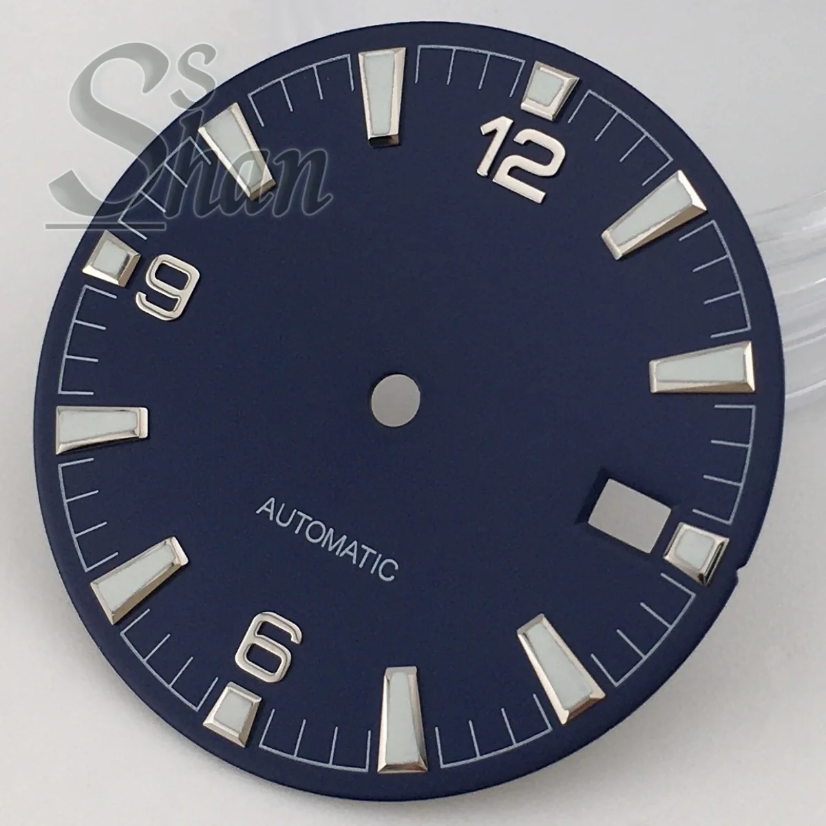 31mm Blue/White/Gradient Dial Green Luminous 6/9/12 Digital Scale Dial Is Suitable for NH35A NH36 Automatic Movement Date Window