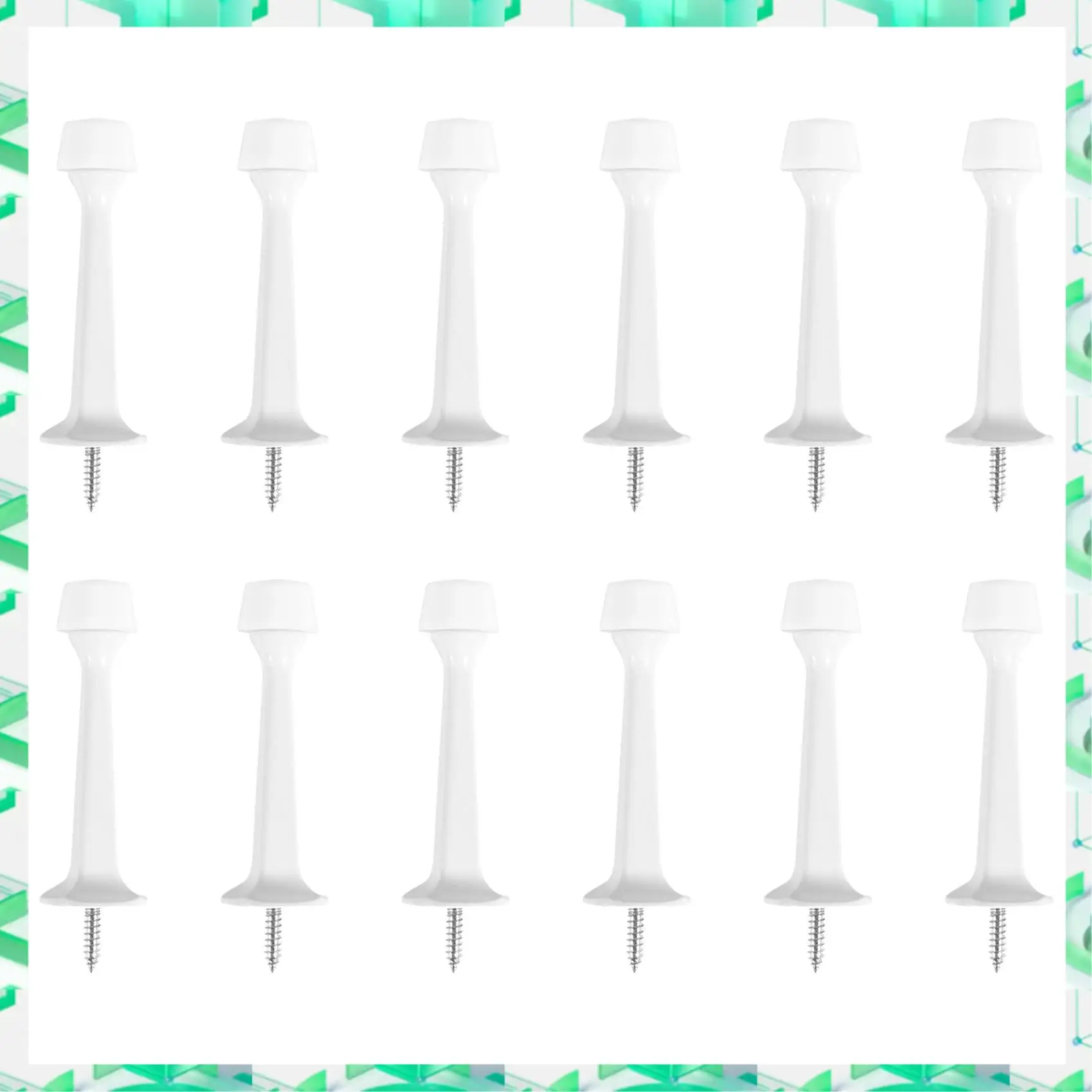 

FIZP 12Pcs Heavy Duty Solid Rigid Door Stops With Rubber Tips Zinc Die Cast Zinc Alloy Door Stops For Walls&Doors