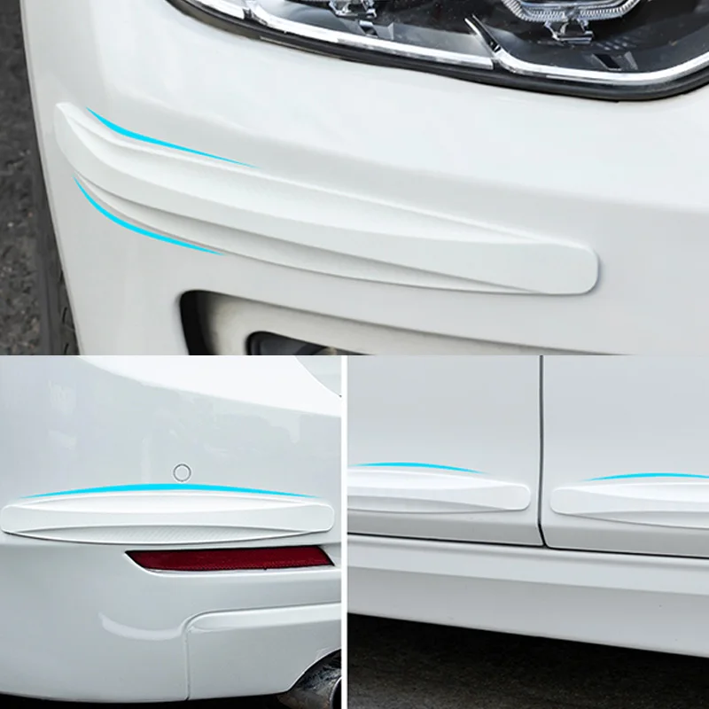 2/4 stücke Auto Stoßstange Schutz Streifen Schutz Ecke Schutz Streifen Scratch Protector Crash Klinge Anti-kollision Auto Zubehör – Detail 1