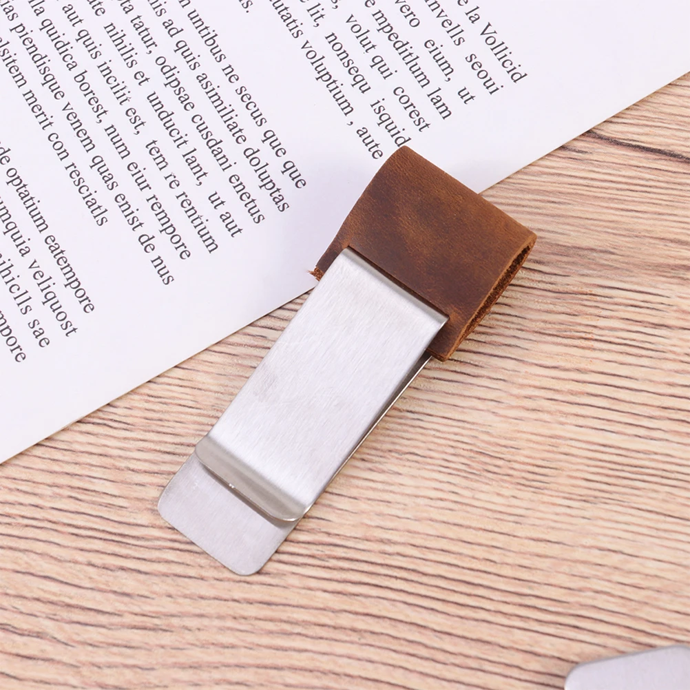 

3pcs Stainless Steel Pen Holder Horsehide Material Office School Supplies 3 Clip Holder for Teachers Doctors Nurses