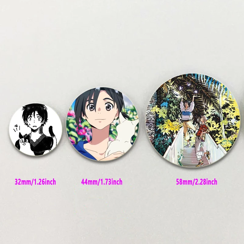 32/44/58mm Seaside Stranger Cartoon Badge Round DIY Creative Brooches Anime Button Pins for Backpack Jewelry Accessories Gifts view 5