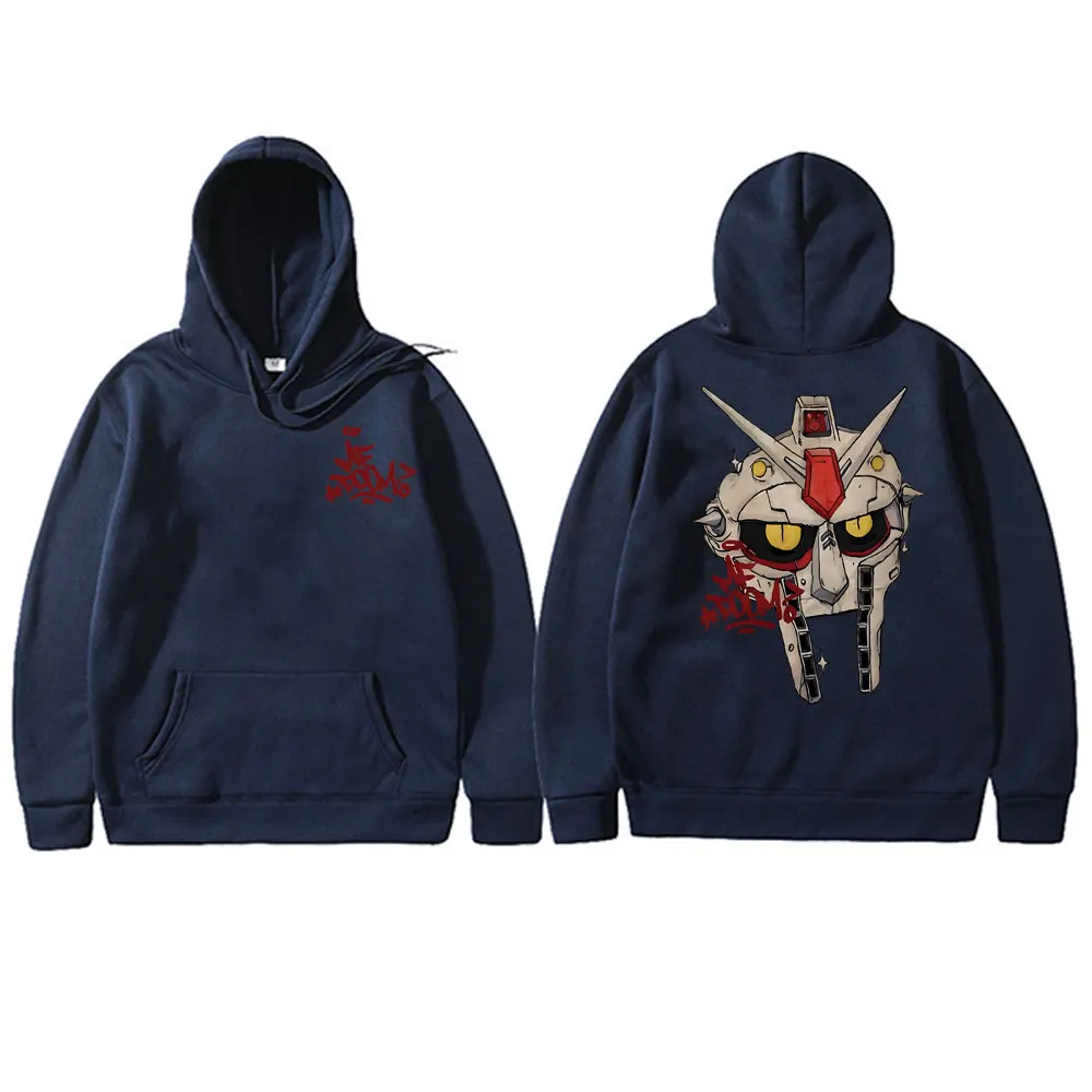 Rapper Mf Doom Madlib Madvillain Cartoon Metal Mask Graphic Print Hoodie Men Hip Hop Pullover Men Women Casual Oversized Hoodies