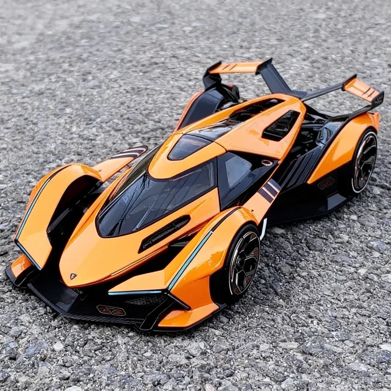 1:18 V12 Vision GT Gran Turismo Model Sportowego Samochodu Konceptualnego z Odlewu Stopu Metalu, Model Wyścigowego Samochodu z Dźwiękiem i Światłem, Zabawka dla Dzieci, Prezent