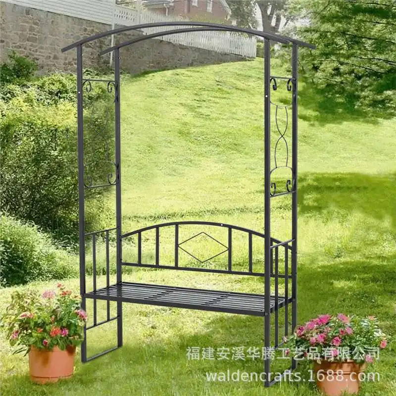 Simple climbing vine frame Arch flower stand Rose flower stand Clematis dill stand with seat
