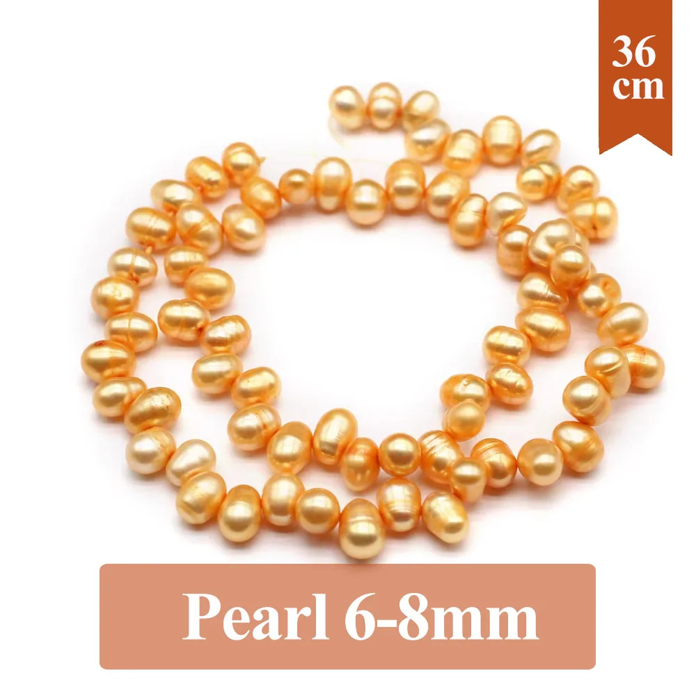 

Natural Freshwater Pearl Beads Sanqi Kong Yellow Pearl Loose Spacer Beaded for Making DIY Jewerly Necklace Bracele Accessories