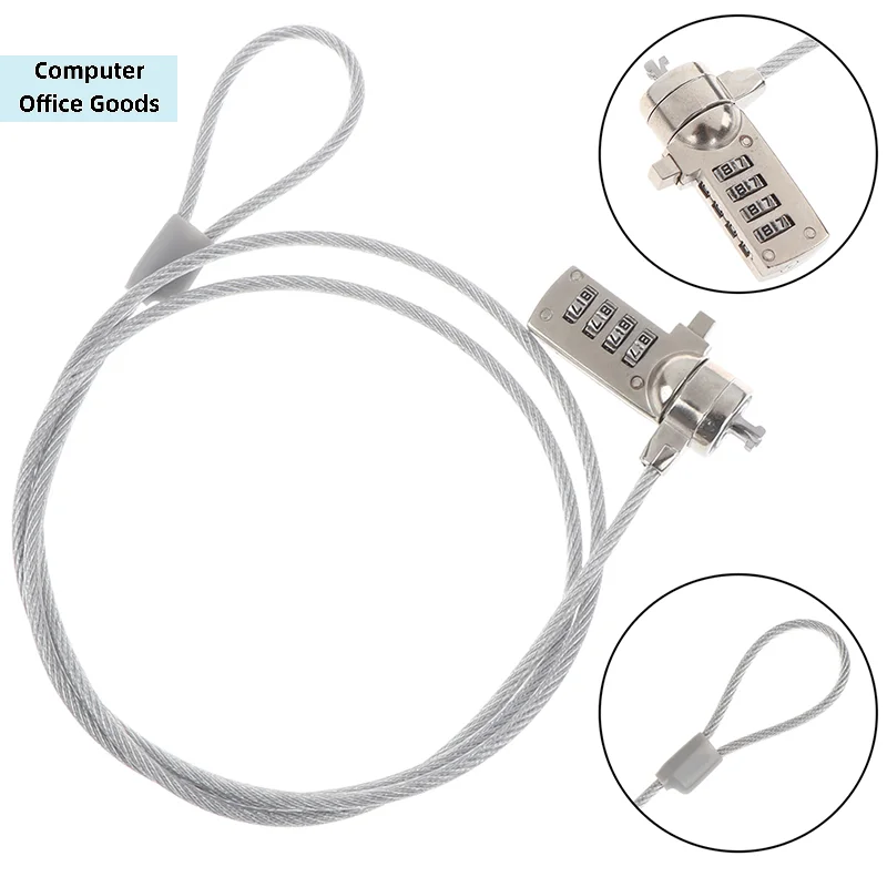 【4 Digit Security Password Computer Lock Anti-theft Chain For Notebook PC Laptop】