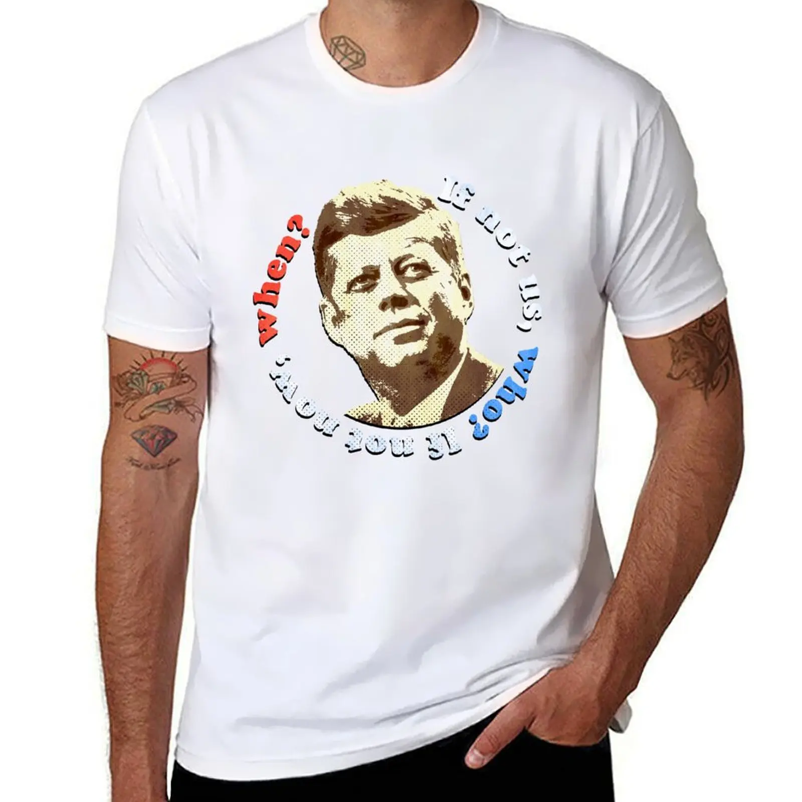 JFK John F. Kennedy T-Shirt t shirt man casual t shirt man plain T-Shirt