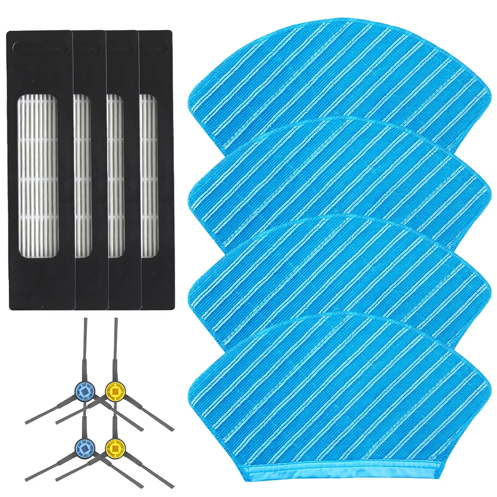 Mop Cloth Side Brush Filter Kit For Eureka NER700 Vacuum Cleaner Replacement Robot Sweeper Spare Part Accessories