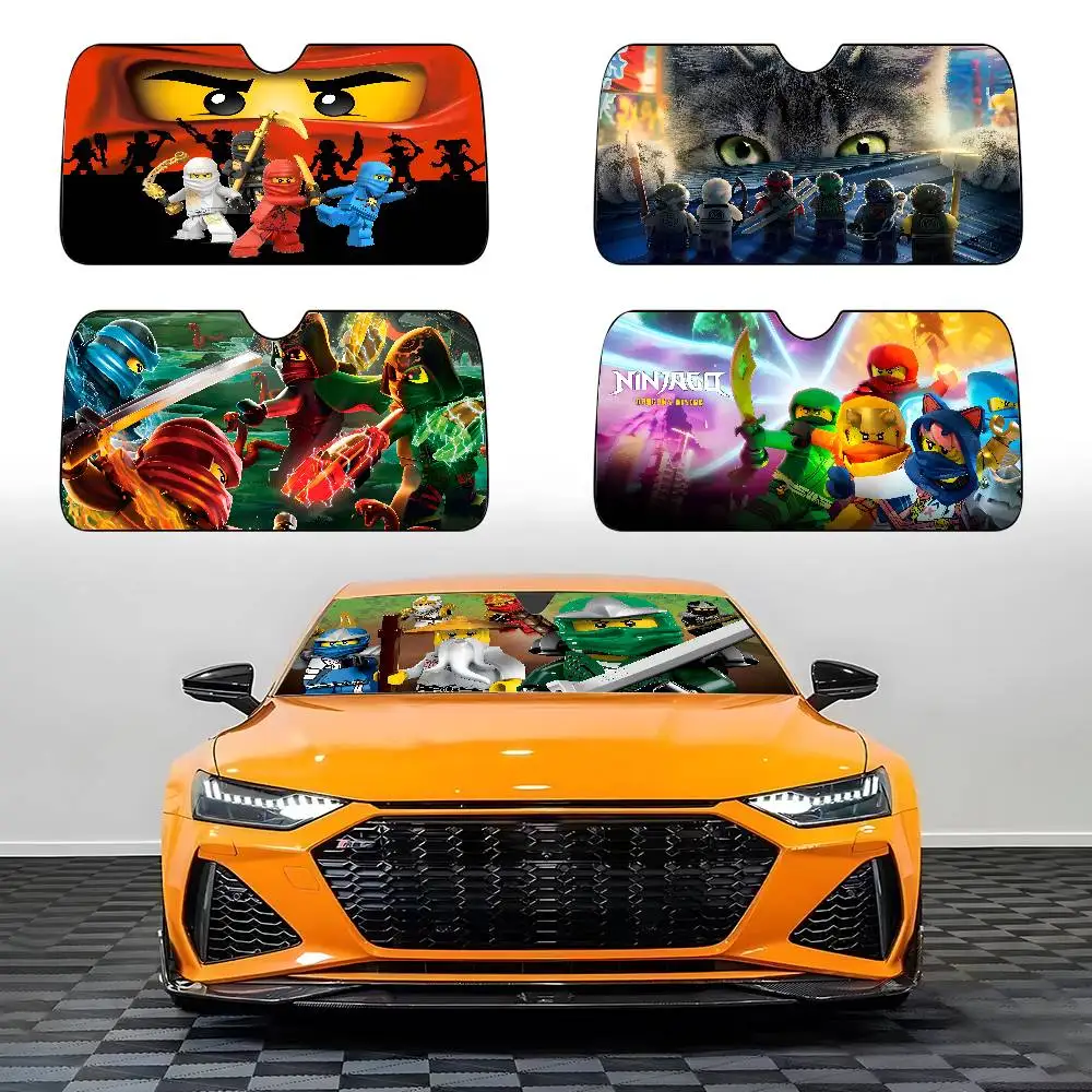 

Cartoon N-Ninjago Car SunShade Car Sunshade Covers Cover Universal Windscreen Folding Visor