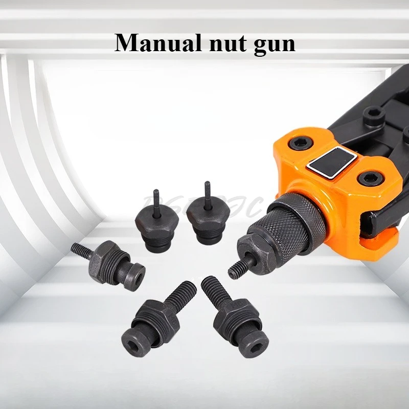 Pistol Rivet Manual Gagang Ganda, Pistol Tarik Mur Rivet, Alat Rivet Hemat Tenaga, Pistol Mur Penguat M3-M10