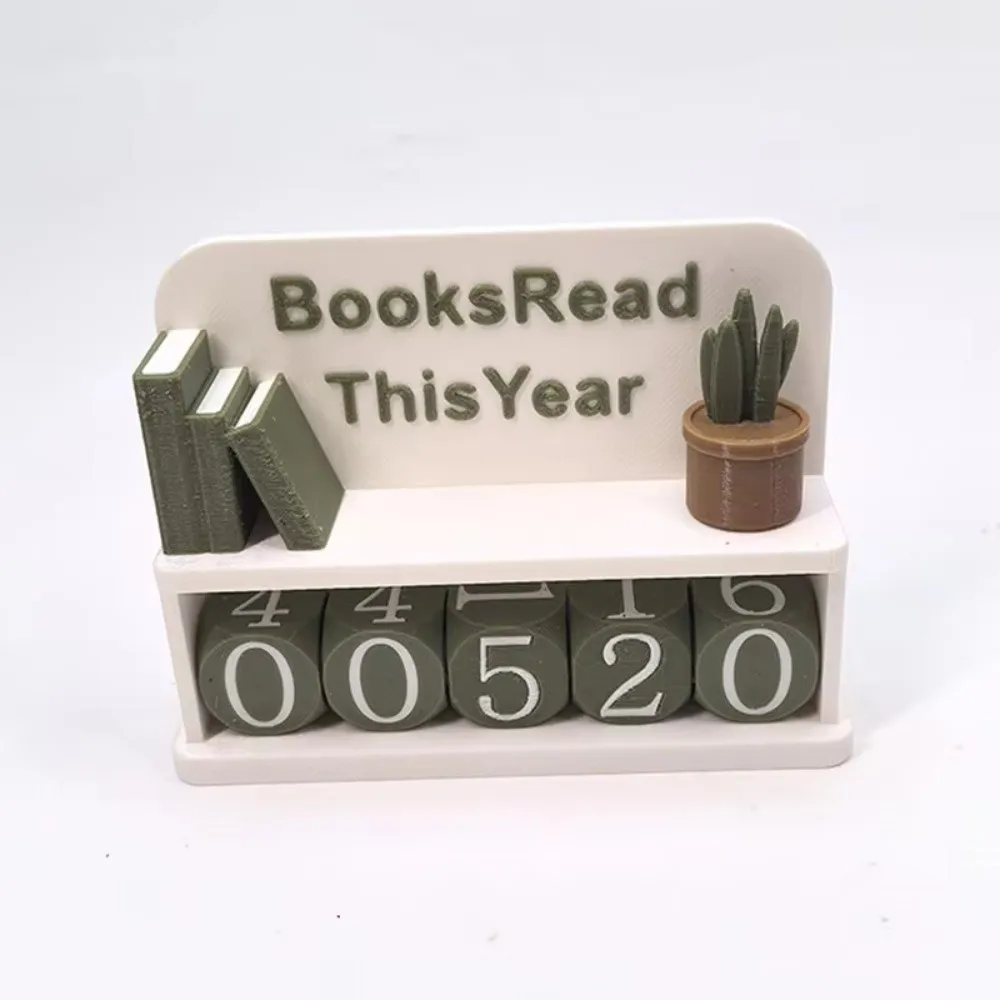 3D Printed 3D Book Read Counter Books Read This Year Sign Book Lover Sign Reading Counter Manual Counter Bookshelf Decor