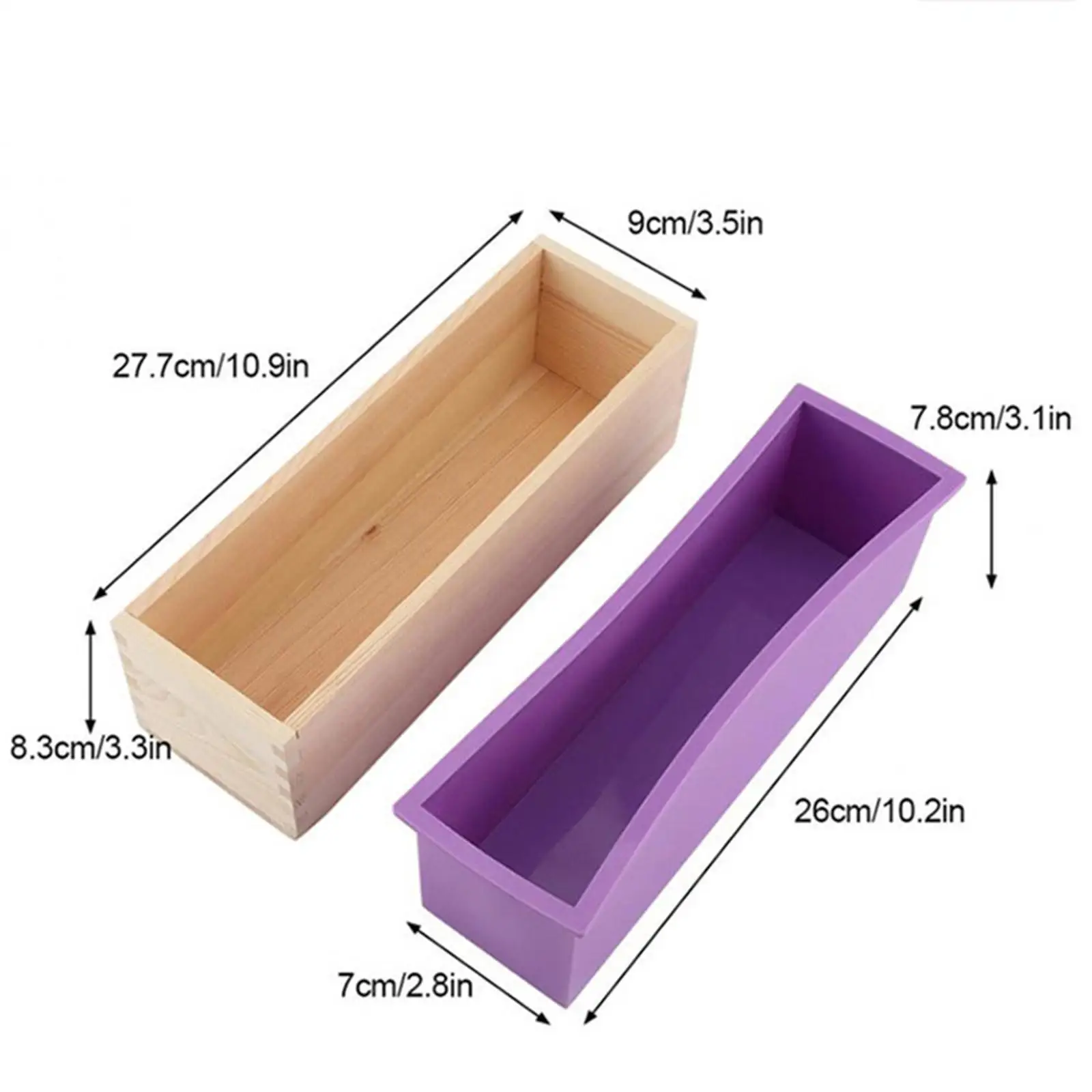 1200ml Silicone Soap Making Mould Rectangular Candle Baking Accessories Cake for Baking Pan Handmade Casting Cement Mould