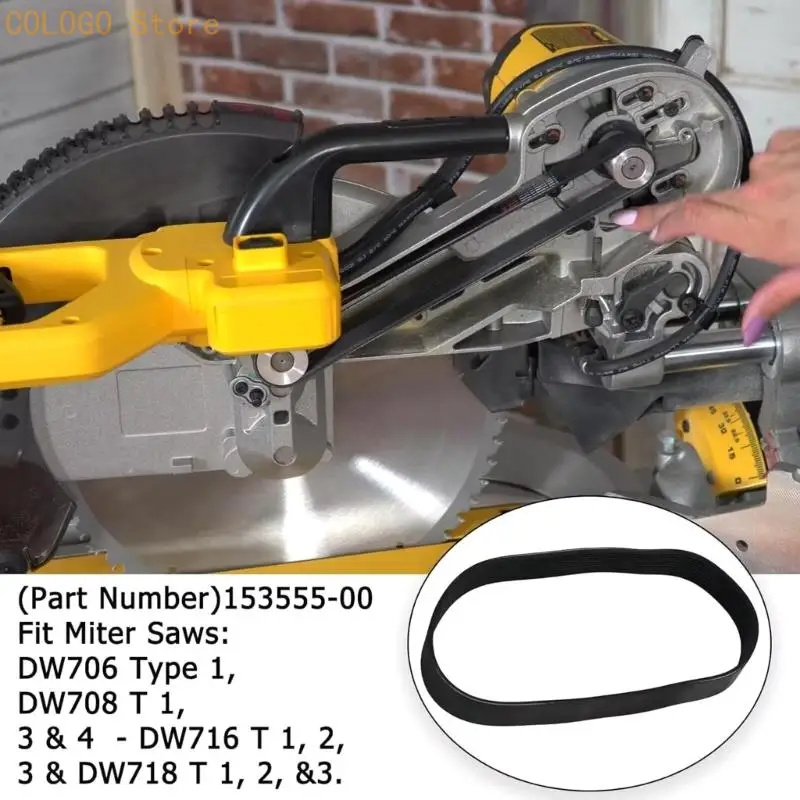 Rubber 153555-00 Replacement Drive Belt For DW706/DW708/DW716/DW718/DWS780 12Inch Compound Sawer Power Tool D0LD