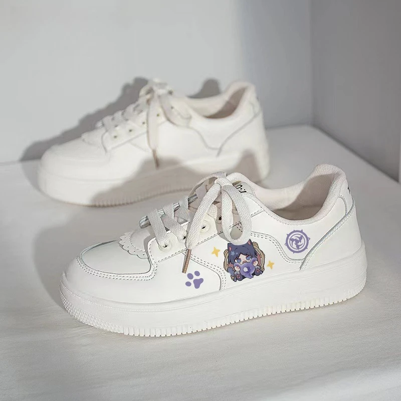 Hatsune Miku Genshin Impact Hand-painted Flat-soled Women's Shoes Student Summer Breathable Sweet Cool Comfortable Shoes Gift