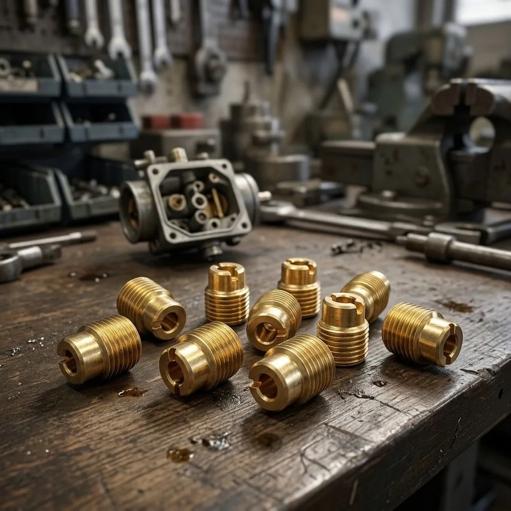 Carburetor Jet Kit: 7 Brass Main Jets K032 to K038 plus Emulsion Tube for Predator 196cc 212cc 224cc and For Honda GX140