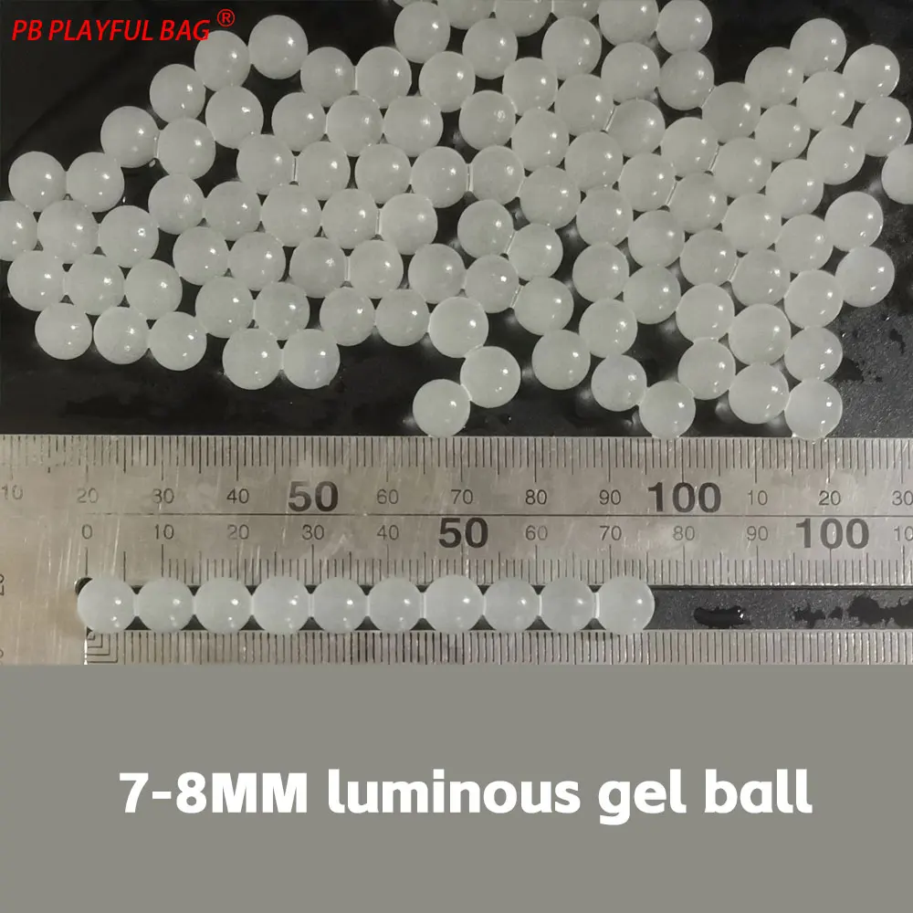 1KG 7-8MM 빛나는 젤 볼 글로우 인 다크 장난감 총 탄약 물 흡수 비즈 도매 QJ99
