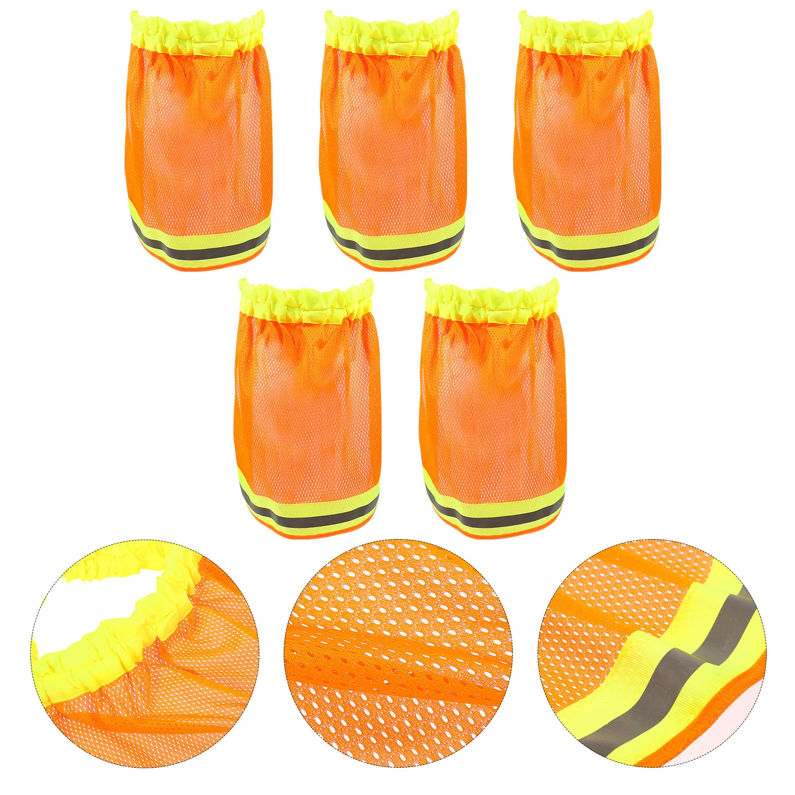 5 Pcs Hard Hat Sun Visor Shade Attachment Accessory Hardhat Cover High Visibility Truck Neck Mesh Chemical Fiber