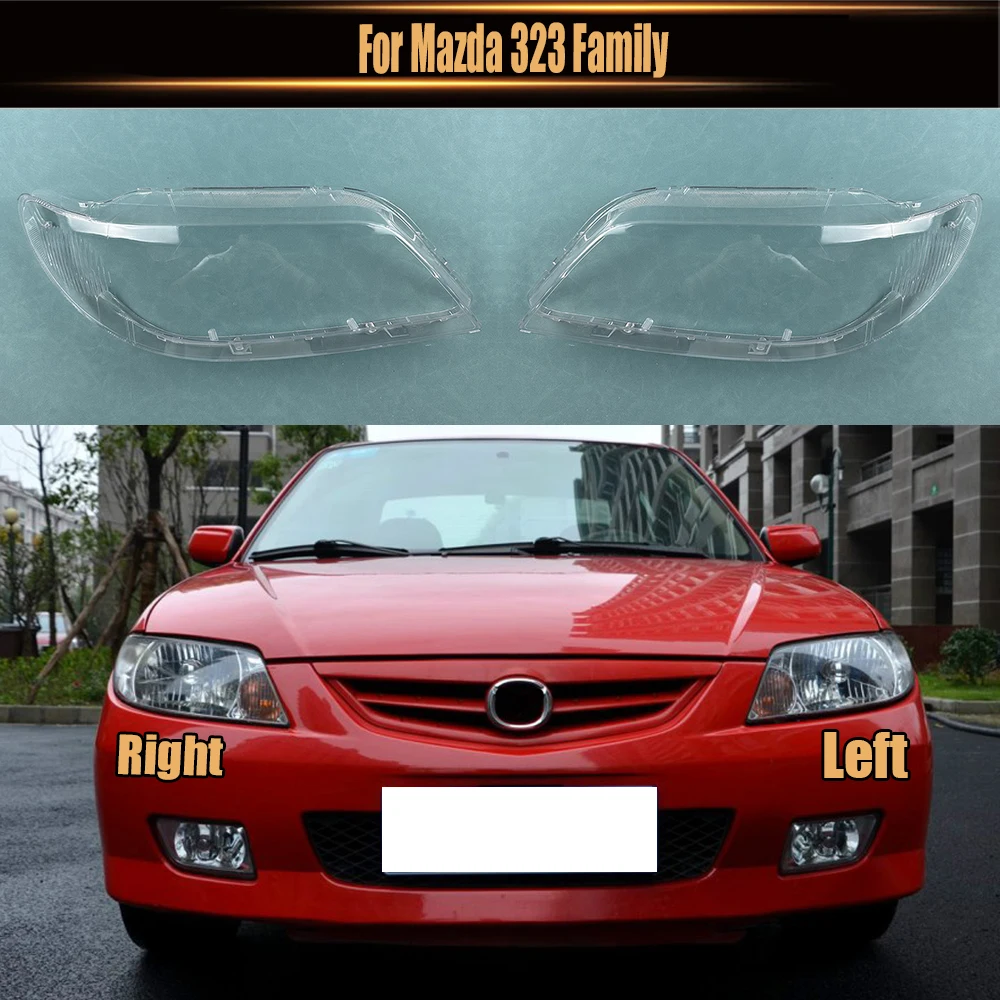 For Mazda 323 Family Car Front Headlight Lens Cover Auto Headlamps Lampcover Transparent Lampshades Lamp Shell